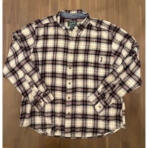 Woolrich Mens Plaid Flannel Shirt Long Sleeve Button Up Outdoor Casual XL